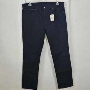 Levi's Premium 511 Slim Fit Jeans Men's 38x32 Black Denim Streetwear Casual NWT